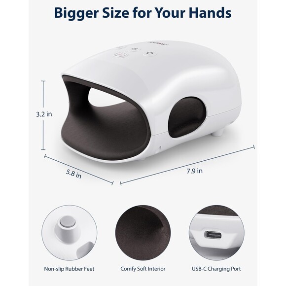 CINCOM CM-026H Cordless Hand Massager with Heat and Compression (1059) - Picture 3 of 7